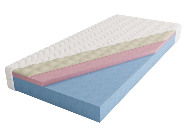 Alicante Visco Elastic to  Dwustronny materac piankowo - termoelastyczny 
 Miękki / Średnio twardy 
 Blok pianki HR 13 cm - Pianka Visco-elastic 4 cm 